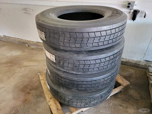 (4) 11R22.5 trailer tires